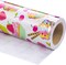 Foil Wrapping Paper Mini Roll – 17” x 16.5 ft – Gold Foil Cupcakes Birthday Gift Wrap for Kids, Girls, Baby Showers & Weddings (Birthday Cup Cake)